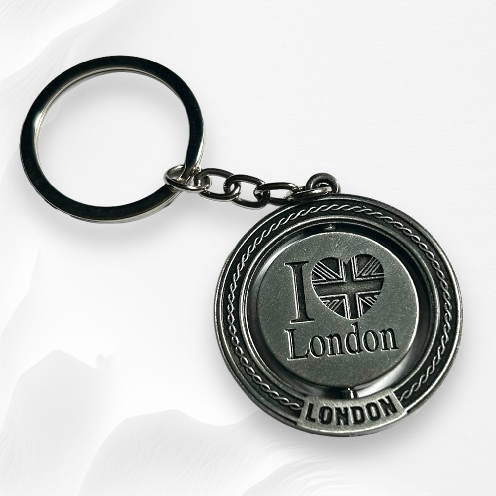 London Rotating Keyring England Travel U.K. Essential